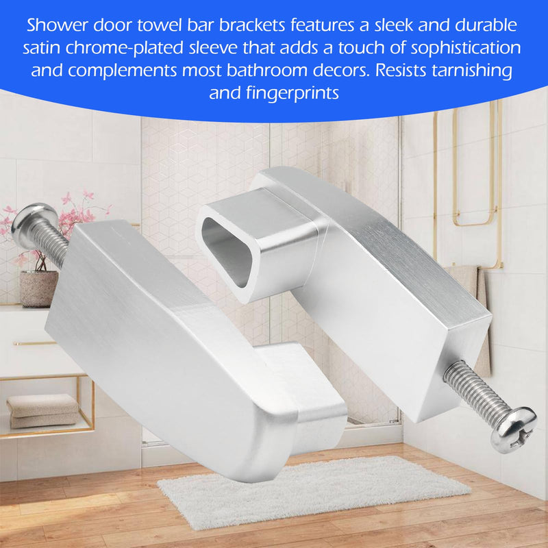 Aluminum Shower Door Towel Bar Brackets for Alumax/Basco Framed Sliding Glass Shower Door Towel Rod, Sliding Doors Replacement Parts