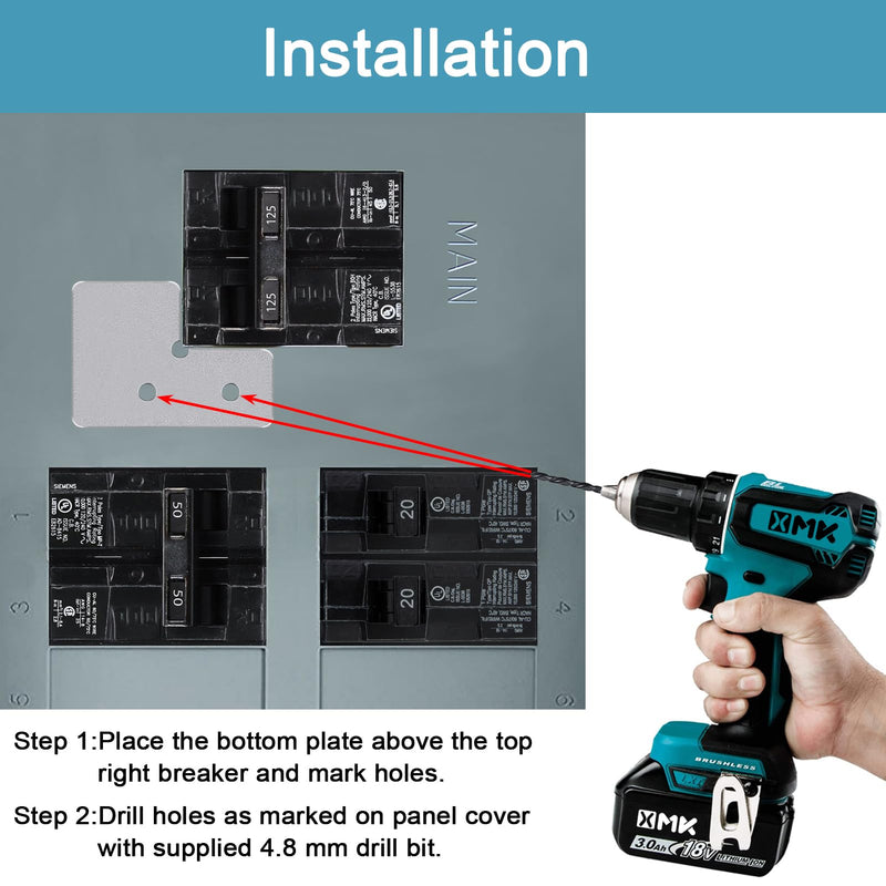 Generator Interlock Kit for Siemens 100 Amp or Murray 100 Amp Panels, Professional and Interlock Kit, 7/8-1 1/4" Spacing Between Main and Branch Breakers