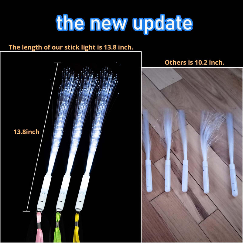 25 Pcs White Fiber Optic Wands,3 Models Wedding Sparklers,Glow Sticks Light up Sticks Led Light Wands Fit Wedding Bridal Shower Birthday Valentine's Day fashion