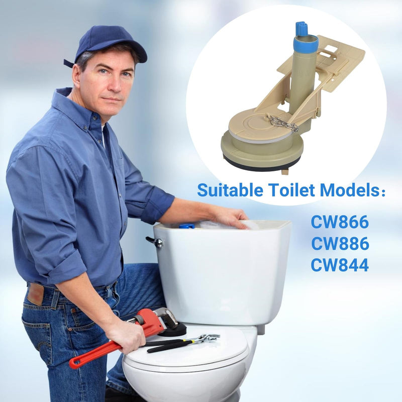 Toilet Flush Valve Replacement Parts, WC Inlet Valve Compatible with TOTO THU, 3 - Inch Tank Replacement Parts for One - Piece Toilets (1 Piece) 1 Piece