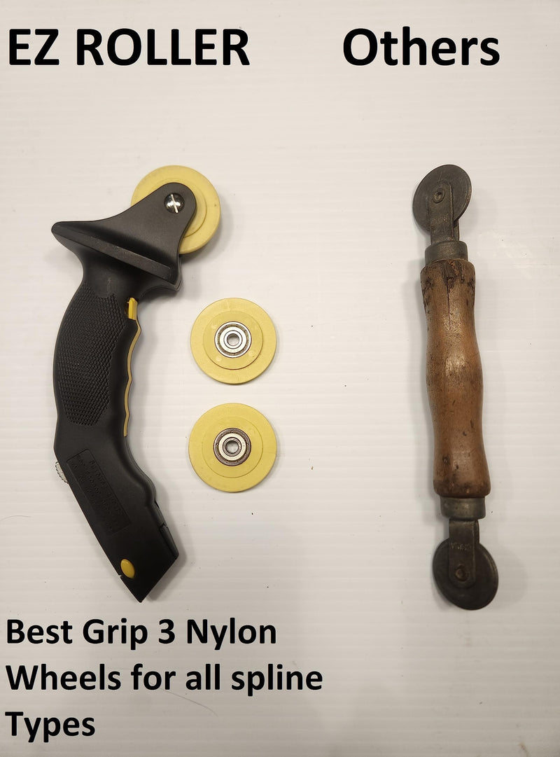 Screen Roller Tool Professional EZ Screen Spline Roller Tool with Knife Tool for Installing Screen Windows Door Patio