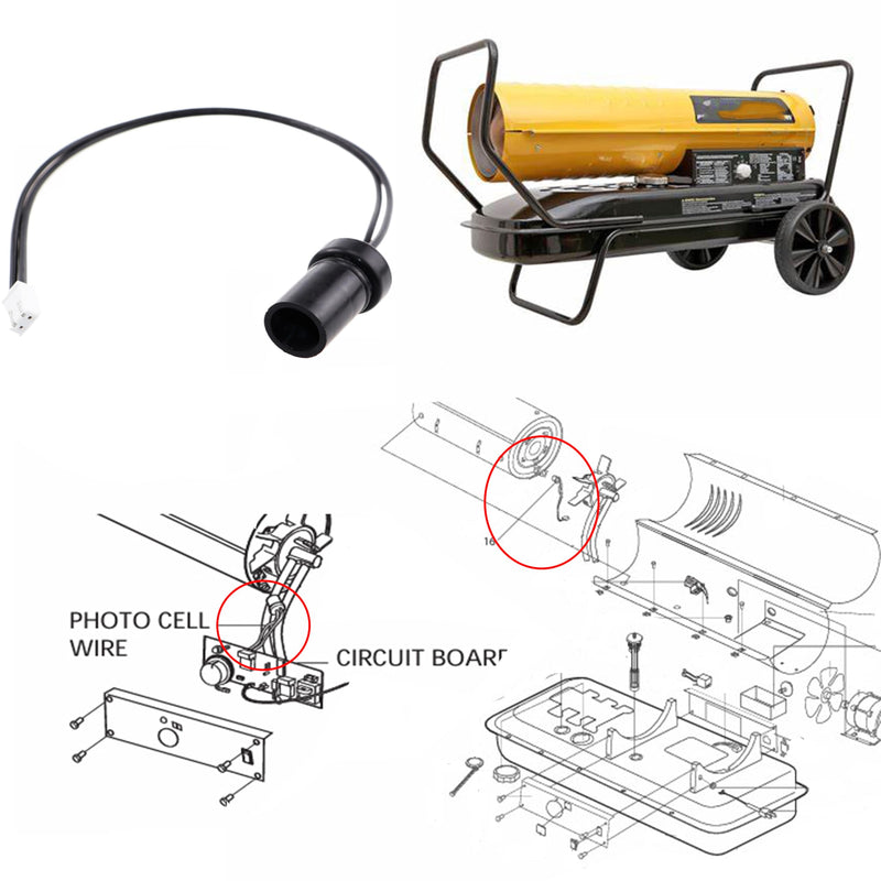 Replacement Heater Photocell Assembly Flame Sensor SP-KFA1007 70-016-0100 fits Protemp, Heat-Stream,Pinnacle,Dyna Glo Pro Space,Thermoheat etc Heaters