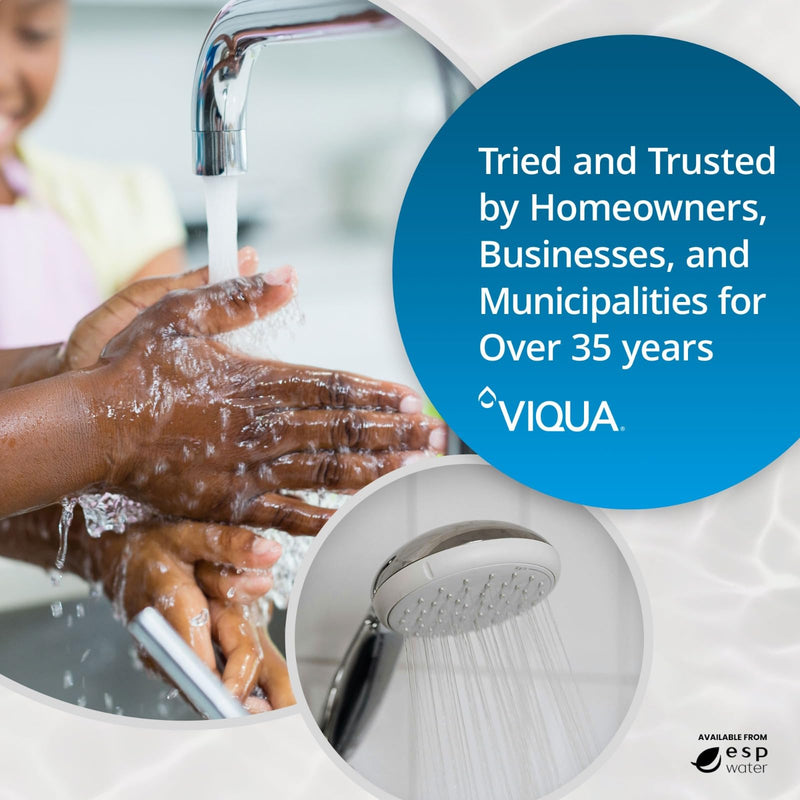 VIQUA CMB-110-HF 1 Micron High Flow Sediment Water Filter 4.5 x 10 Inches, Universal 10-Inch Whole House Water Filter Housing, Reduces Sediment, Rust, Dirt, and Protects UV Systems | Cartridge for Whole House Water Filter Treatment, Enhances UV System ...