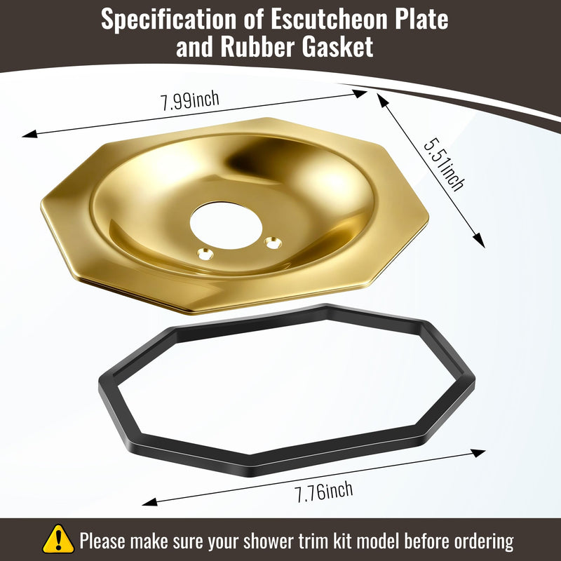 Dreyoo Trim Kit Compatible with Price/Pfister Avante, 1 Set, Polish Brass Polished Brass