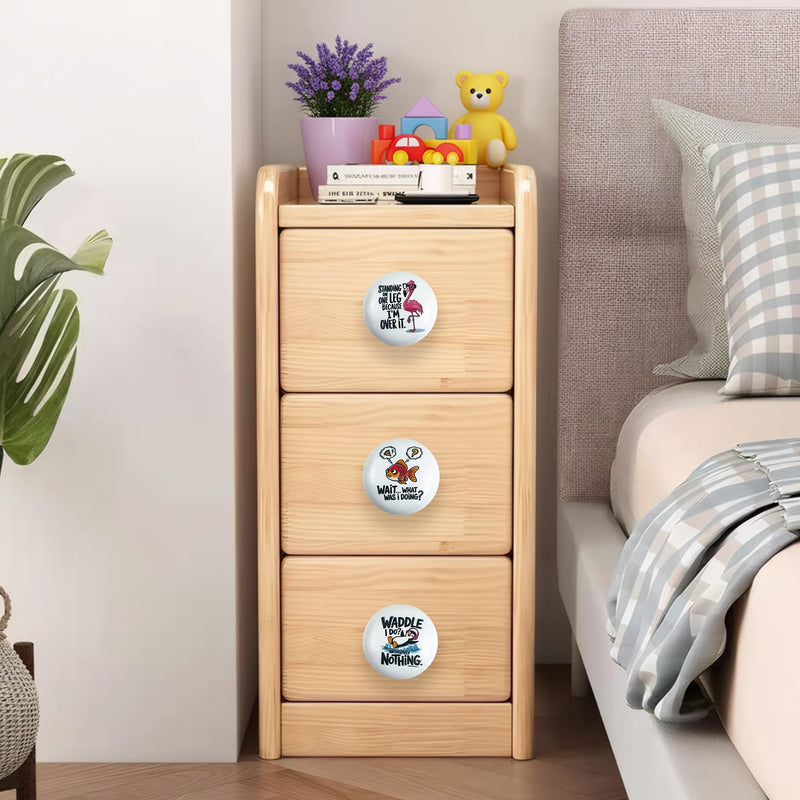 Ceramic 8Pack 1.5" Ceramic Fun Unique Cute Animal Decorative Kitchen Cabinet Cupboard Furniture Dresser Drawer Knobs Pull Handles
