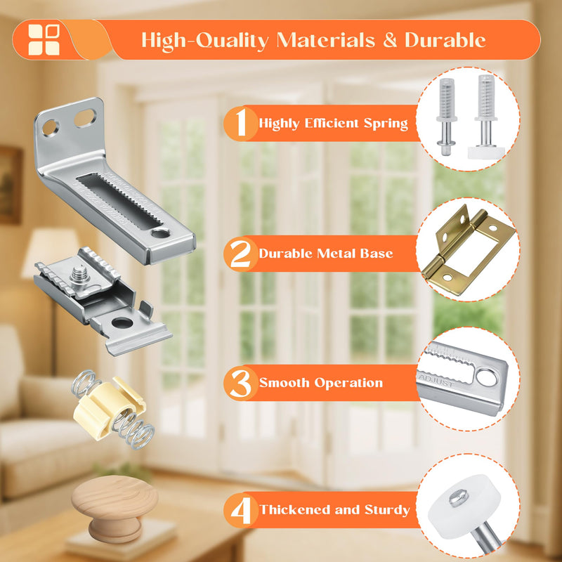 30-Inch Bifold Door Hardware Kit with Track, Closet Door Track Repair Tool Kit, Metal Track Kit for Door Use, White, Boxed 30 Inch