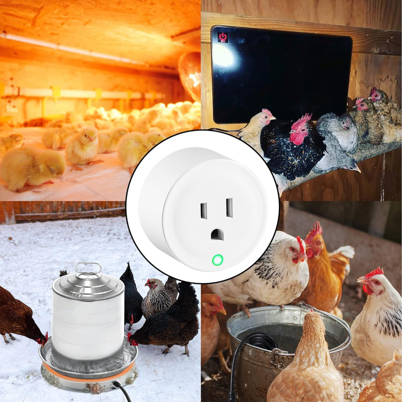 Thermostatically Controlled Outlet: (4 PCS) Automatically Turn on Below 32℉, Turn Off Above 47℉, Thermostat Plug, Unnecessary to Turn Off Power Manually in Cold Winter Cube 4 Pcs