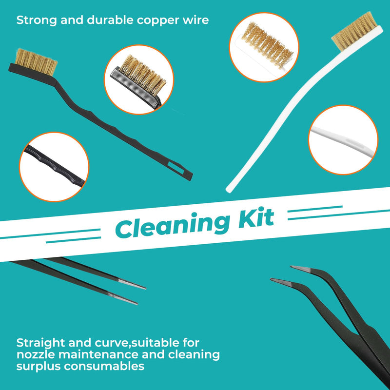 25PCS 3D Printer Nozzle Cleaning Kit with1.5Nm Nozzle Torque Wrench | For 3D Printer Nozzle Changing,Works on 6mm & 7mm & 8mm nozzles,Correctly Seals Nozzle Onto The Hot Block Torque Wrench Kit & Cleaning Kit