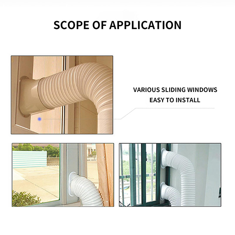 5.9 inch Air Conditioner Portable Exhaust Hose coupler, Window Sealing Plate Vent Tube Connector Adapter Portable AC Unit Exhaust Hose Coupler Connector for Air Conditioning Exhaust Port
