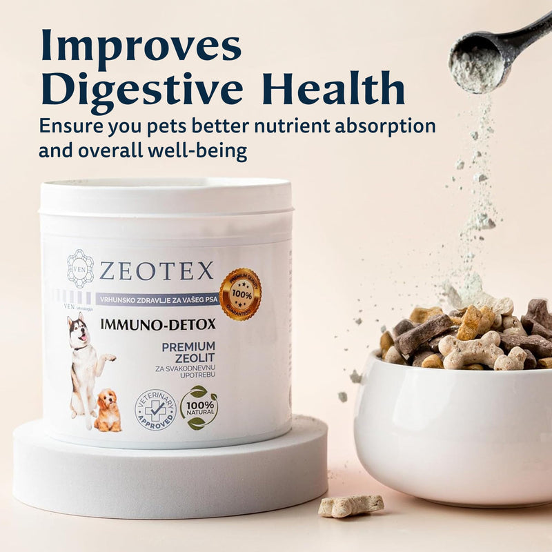 Zeolite Powder 100% Natural Food Supplement for Immunity & Detox, Digestive Health, Joint Health Supplement Powder, Liver Detox, Enhance Pet Health w/Easy-to-Use Pet Supplements, 350g/12.35 oz 350 grams
