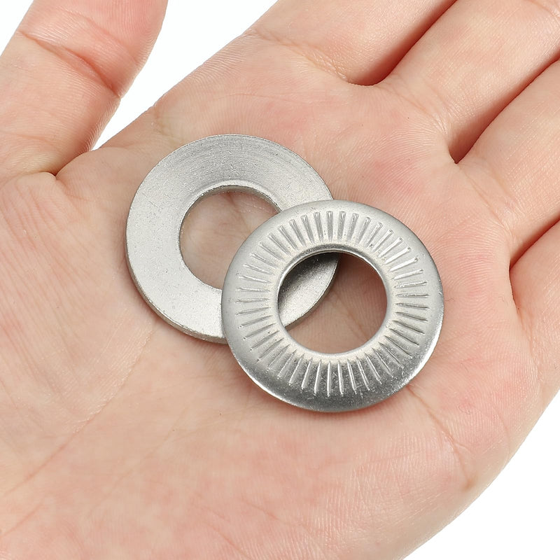 PATIKIL 304 Stainless Steel Flat Washers, 10 Pack M14x30mm Belleville Spring Disc Washer Conical Knurled Metric Gasket for Automotive Industrial Construction - NewNest Australia
