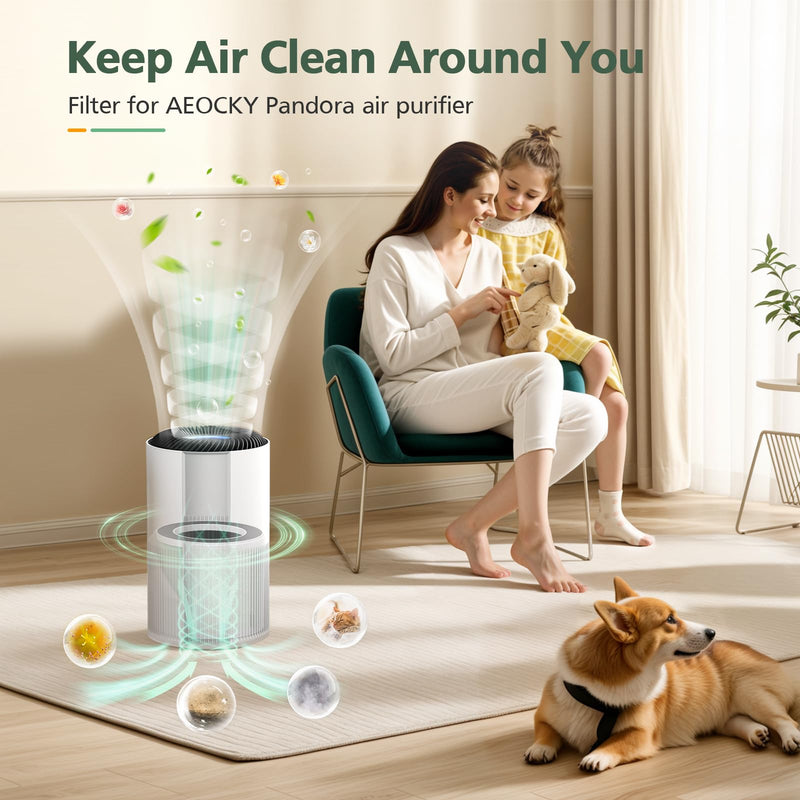 5-in-1 HEPA Air Purifier Filter for Aeocky Pandora