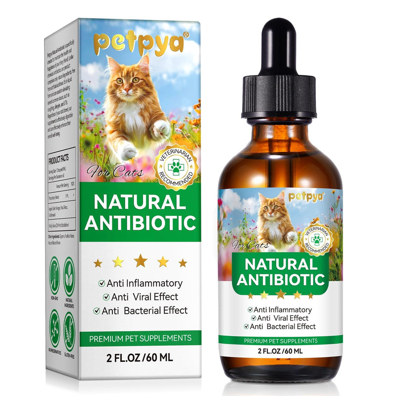 Antibiotics for Cats, Natural Antibiotics for Cats, Cat Multivitamin for Pets, Cat Antibiotics Helps Support a Healthy Immune System, 2 Fl Oz