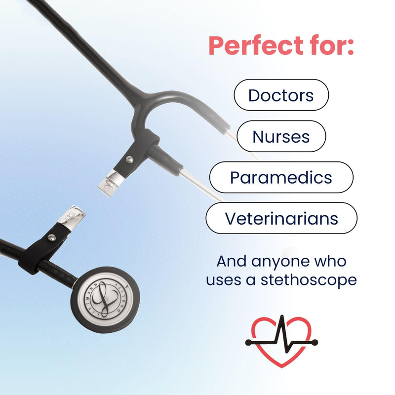 Clip for Stethoscopes, Stethoscope Clip for Doctors, Nurses, Medical Students, Stethoscope Accessory Compatible with 3M Littmann Classic III, Lightweight II S.E, and More, Rainbow