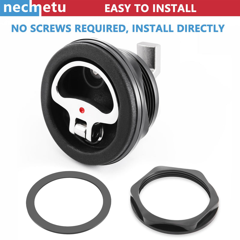 Surface Mount Lock Fits 2-1/2" Hole, Boat Cam Latch Flush Mount Latch, Mount Locking Latch-3/4 to 2-3/8" Cam Bar Key locking