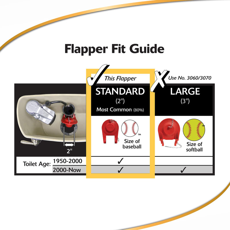 Korky 818BP QuietFILL Universal Toilet Fill Valve and Premium Flapper Easy to Install and Quiet-Made in USA, 2 Inch, Black Universal Fill Valve & 2 Inch Flapper Fill Valve & Flapper