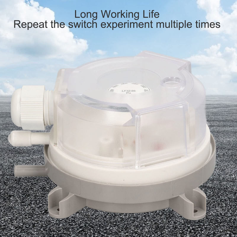 Hvac Differential Pressure Switch Pressure Differential Switch | Waterproof Heating Ventilation Furnace Vent Air Pressure Switch 50~500pa Sense 20pa Differential Pressure(LF32-05) Lf32-05