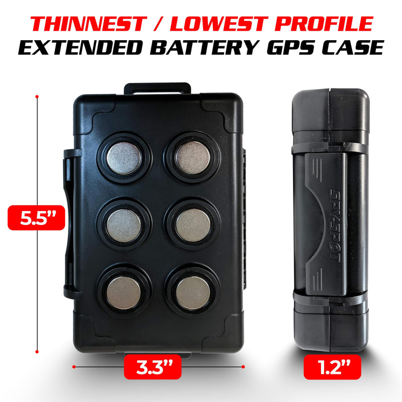 Spy Spot Magnetic Mount Weatherproof Case for GPS Trackers - Stash Lock Box for Items, Key Holder Under Vehicles - Fits GL200, GL 300, GL300W, GL300MA