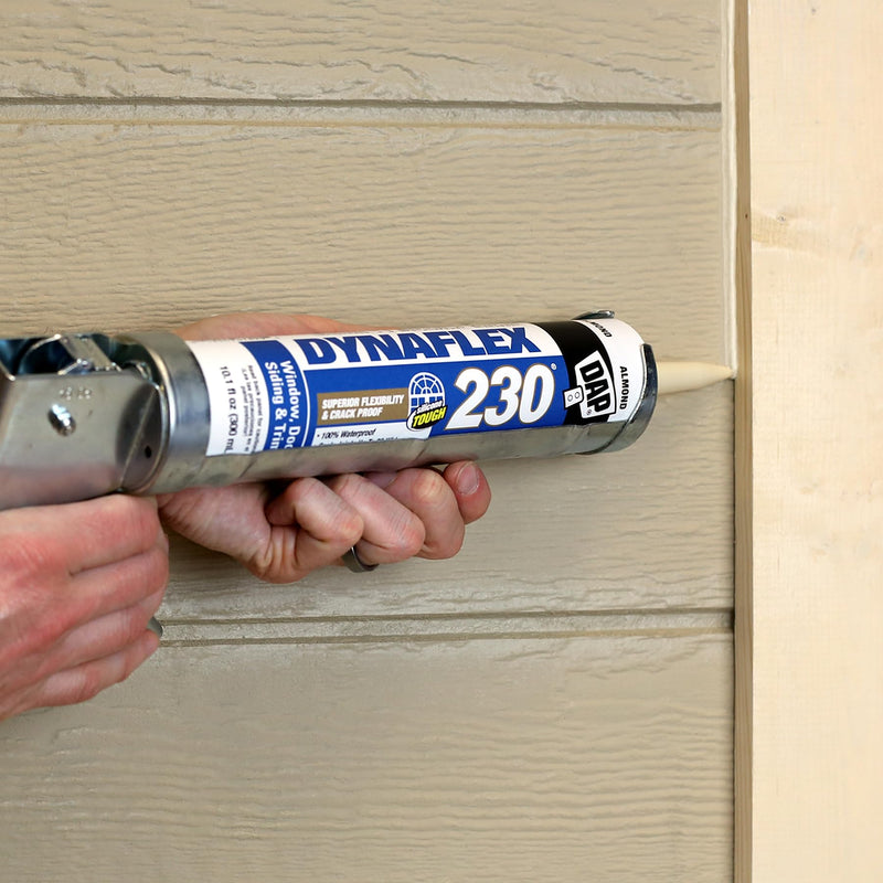 DAP 18288 DYNAFLEX 230 Premium Elastomeric Interior and Exterior Sealant, 10.1 oz, Almond, 10 Ounces