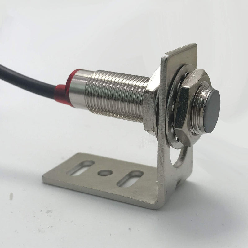 DIGITEN 4 Digital Red LED Tachometer RPM Speed Meter + Hall Proximity Switch Magnet Sensor NPN + Sensor Mounting Holder for Lathe Conveyor Belt