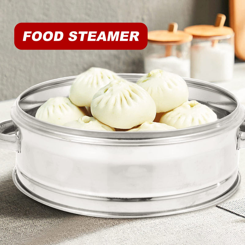 DOITOOL Stainless Steel Steamer Basket 8.66 X 7.08 X 2.44 in Food Steaming Basket for Dumplings Fish Seafood Rice Eggs Potatoes Dishwasher Safe Kitchen Cooking Insert