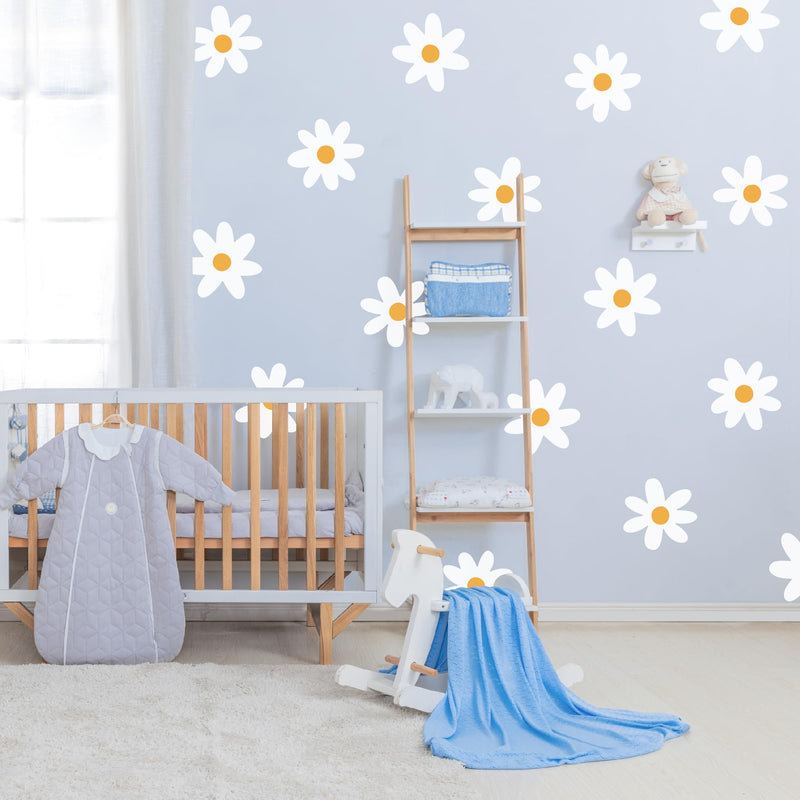 Large Daisy Flowers Boho Wall Stencils for Painting Large Pattern on Wall, Concrete for Patio, Reusable Template for Nursery, Kids Bedroom Livingroom Home Scandinavian Painting Wall Décor