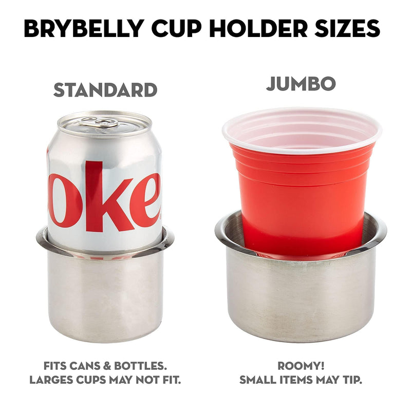 10 Regular Silver Drop-in Cup Holders for Poker and Card Tables- 2.3 in Tall x 3.18 in Wide, for Beer & Water Bottles, Cans Small (Pack of 10)