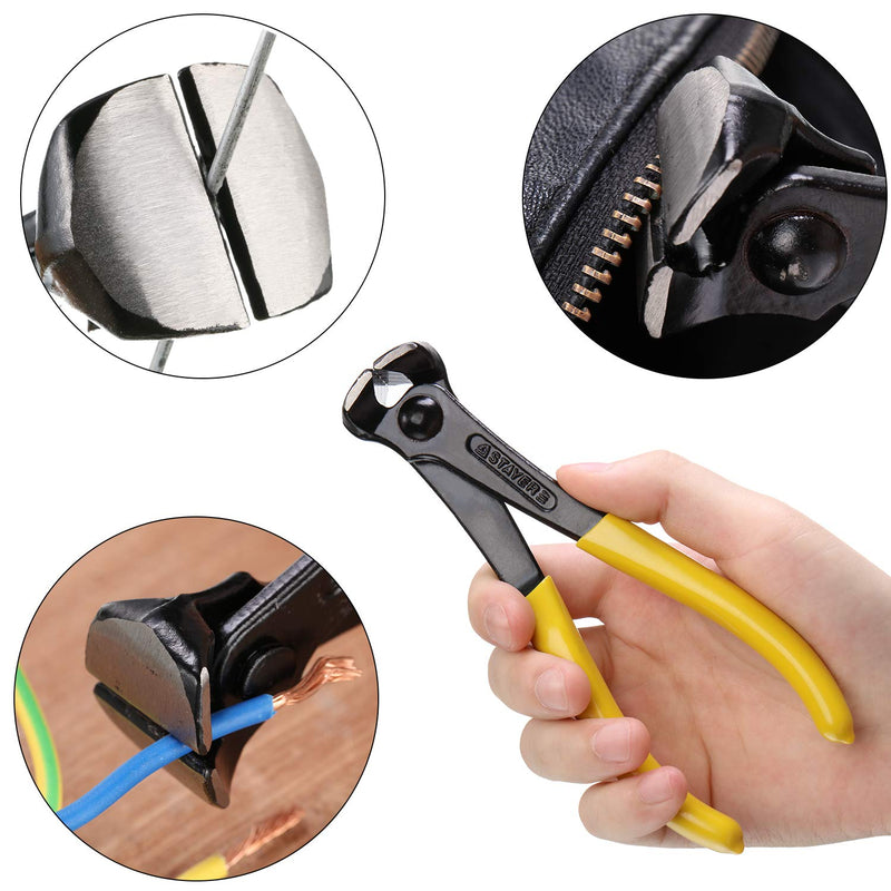 2 Packs End Cutting Nippers Pliers Nail Puller Tool Carpenters Pincers Cutting Nail Remover Tool for Carpenters Construction Floor Installing