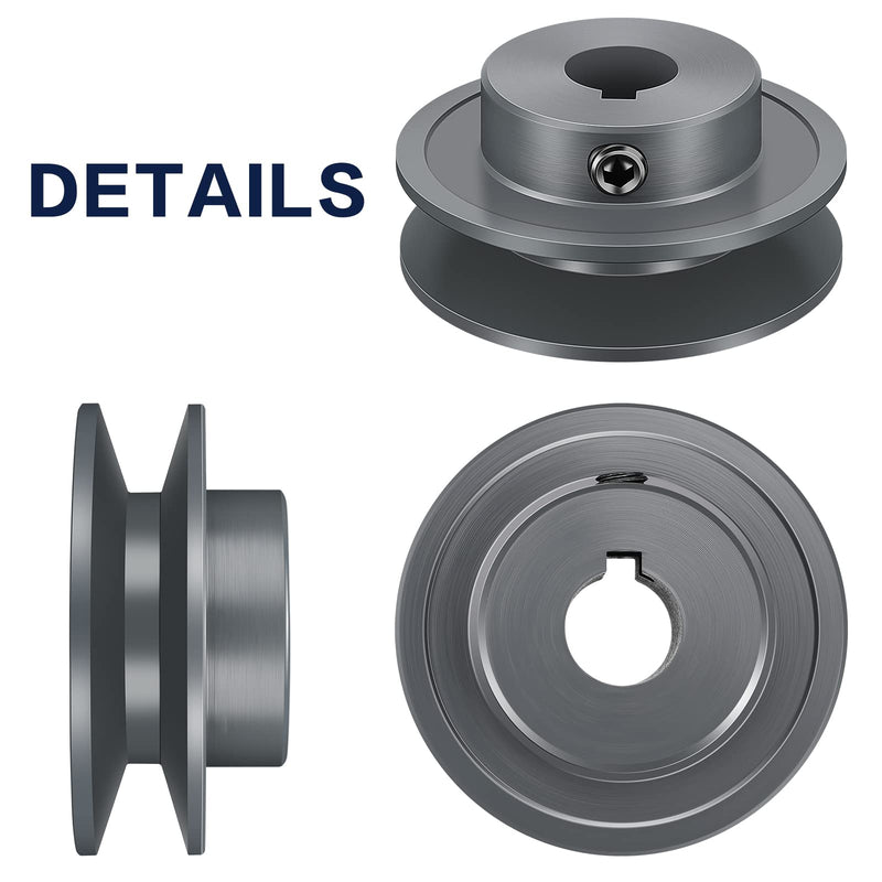 Tondiamo Mechanical Belt Pulley Single/Double Groove Web Sheave Bored-to-Size Belt Sheave Cast Iron Belt Section (AK25-5/8, Single Groove) AK25-5/8