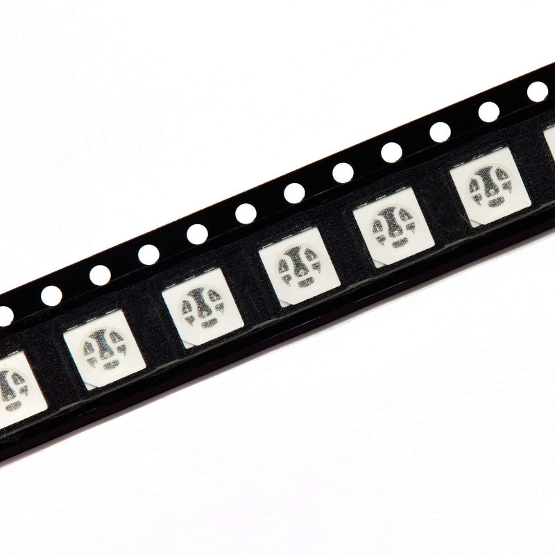 CHANZON 100 pcs 5050 SMD RGB Tricolor LED Diode Lights Chips (Red Green Blue Multicolor Common Anode 6 pin DC 20mA) Super Bright Lighting Bulb Lamps Electronics Components Light Emitting Diodes K) Rgb (100pcs)