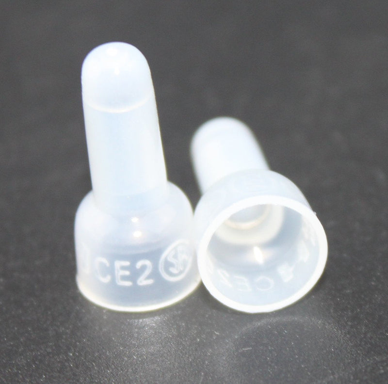 Rextin 1000pcs CE2 Closed End Wire Crimp Connectors Protective Wire Crimp Cap Wire connectors Terminals CE2 (CE2)