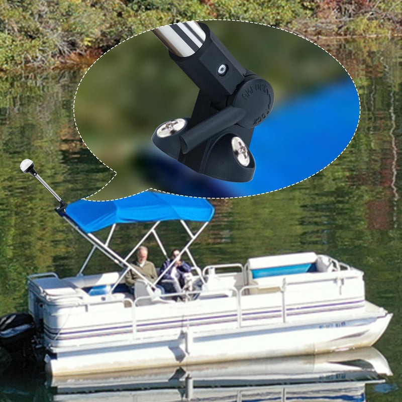 16 Inches Stern Light,Bimini Top Light,Navigation Lights,White Anchor Lights,Folding Base,USCG Certified 2NM,for Pontoon Boats