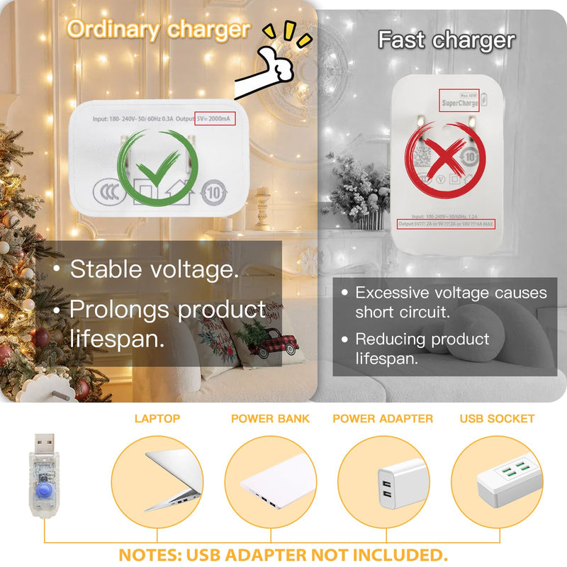 suddus Curtain Lights for Bedroom, 200 Led Hanging String Lights Outdoor, Fairy Curtain Lights Indoor for Christmas, Dorm, Wall, Backdrop, Window, Wedding, Party, Brithday Decor, Warm White USB-200 LED
