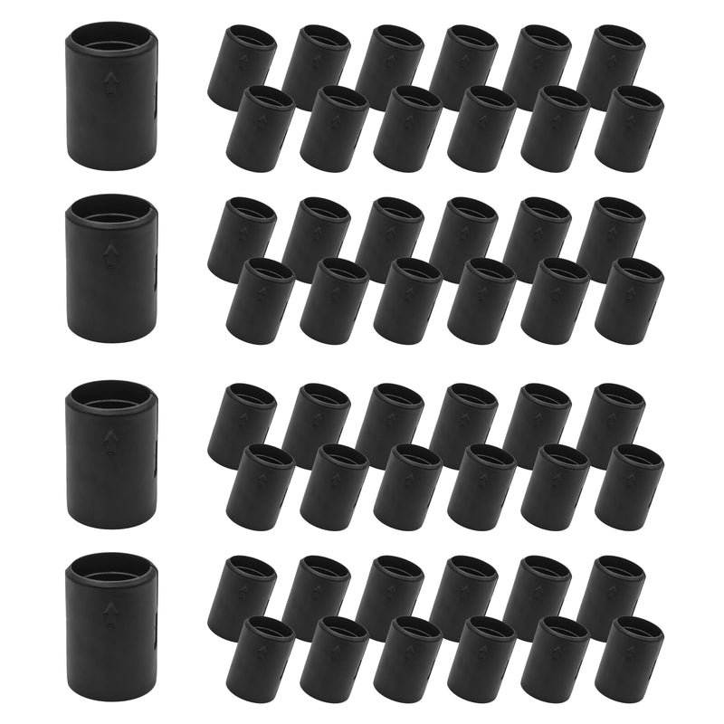 Luomorgo 52 Pcs 7/8 Inch Wire Shelf Clips, Plastic Shelf Lock Clips for 7/8" Post Shelving, Heavy Duty Wire Shelving Clips Replacements for Shelves, Racks (Black) 52pcs