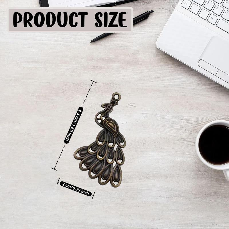 Brass Hinge Head Home Decoration Peacock,Magnetic Hinge Dropper Hanging,Magnetic Hinge Head Toppers,Door Hinge Pin Topper (Brass) Brass