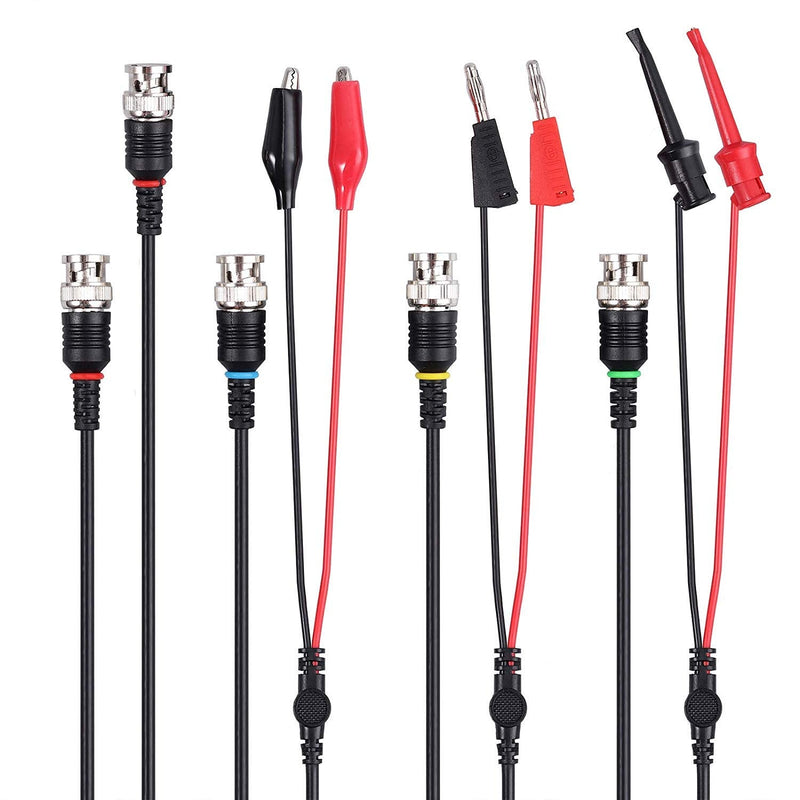 Universal Oscilloscope Probe with Accessories Kit 200MHz Oscilloscope Clip Probes with BNC to Minigrabber Test Lead Kit
