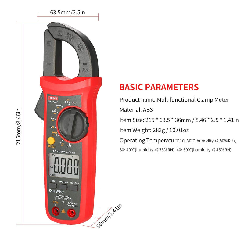 6000 Counts Digital Clamp Meter True RMS Multimeter Clamp Ammeter Voltage Meter NCV Test Universal Meter Tester