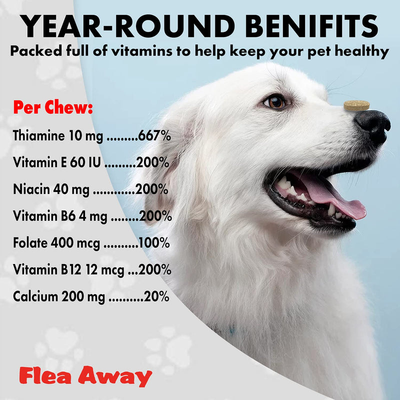 Flea Away All Natural Chewable Tablets, 100 Count 1 Single - PawsPlanet Australia