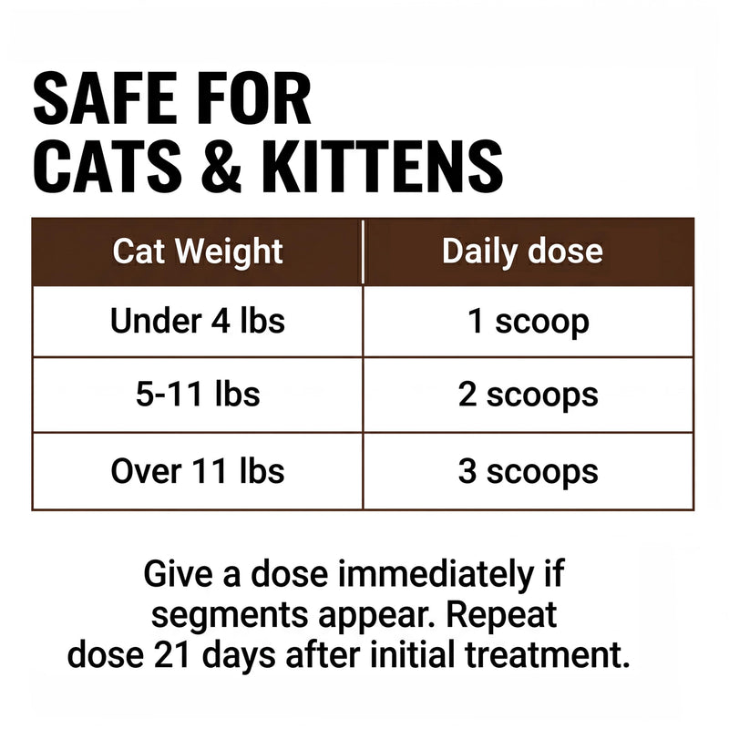 Tapeworm Dewormer for Cats & Kittens, Praziquantel for Cats, Tapeworm Treatment for Cats (6+ Weeks)
