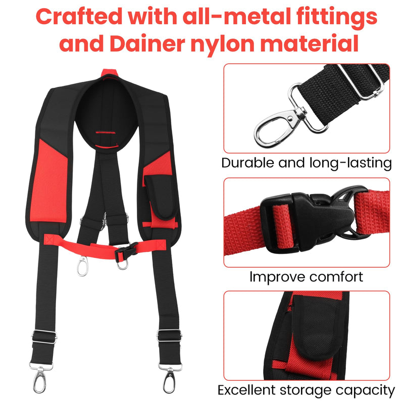 48-22-8145 Padded Rig Replace For Milwau-kee Tool Belt, 48-22-8145 Padded Suspension Rig Use1680 Denier Nylon and All Metal Hardware For Milwau-kee tool bag