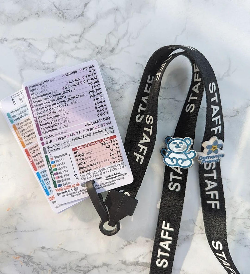 STATRef Badge Card Set: Labs, EKG, Glasgow Scale, SBAR & Ruler | Essentials for Nursing Students, RNs, and Medical Assistants 4 Card Set