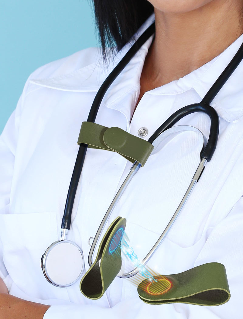 Stethoscope Clip for Medical Professionals, Secure Attachment for Doctors, Nurses, and Students - Compatible with 3M Littmann Classic III, Lightweight II S.E Lightweight and Stylish Design Green
