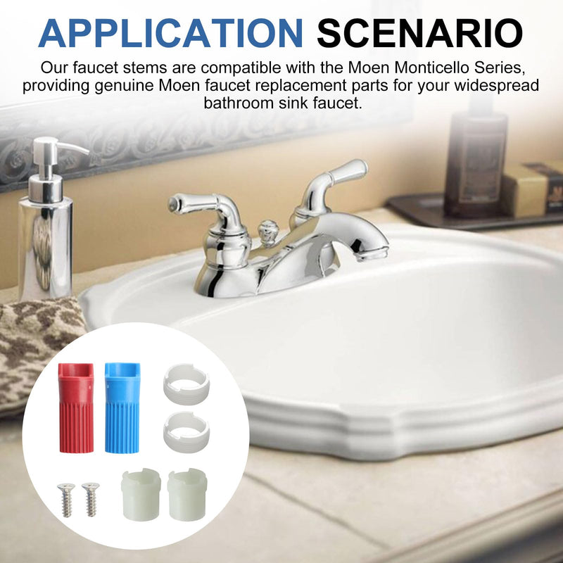 2025 Upgrade 97479 Stem Extension Kit for Moen Monticello Series Widespread Bathroom Sink Faucet replacement parts for Moen 1222 1224
