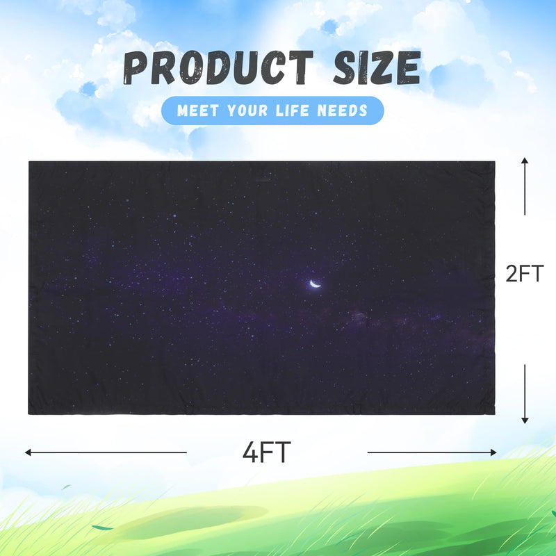 Fluorescent Light Cover with 4 x 2 Feet,Magnetic Fluorescent Light Cover Starry for Hospital Office Classroom Library Star Black