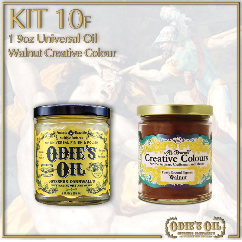 Odie's Oil & Walnut Wood Stain Pigment Kit - Non-Toxic, (2) 9 oz (2 in 1)