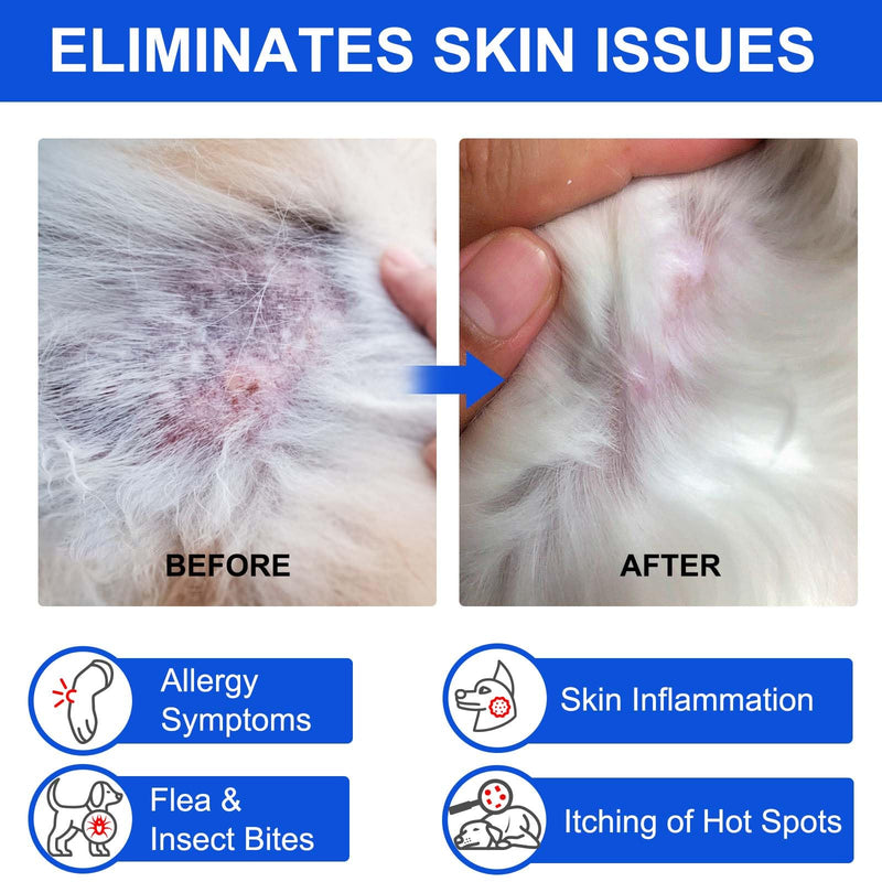 Hydrocortisone Spray for Dogs & Cats - Itchy Skin Relief for Dogs Spray, Hot Spot Treatment - Soothes Irritated Dry Skin, Allergies, Dermatitis - Reduces Inflammation & Redness - 4.4 fl.oz