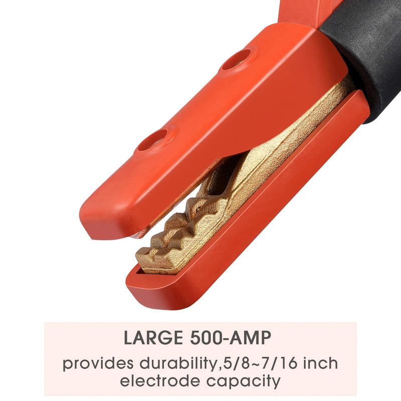 Reboot Welding Electrode Holder 500AMP Heavy Duty Jaw Holding Plier Electrode Clamp of Welding Machine ARC Welder American Design 500 Amp