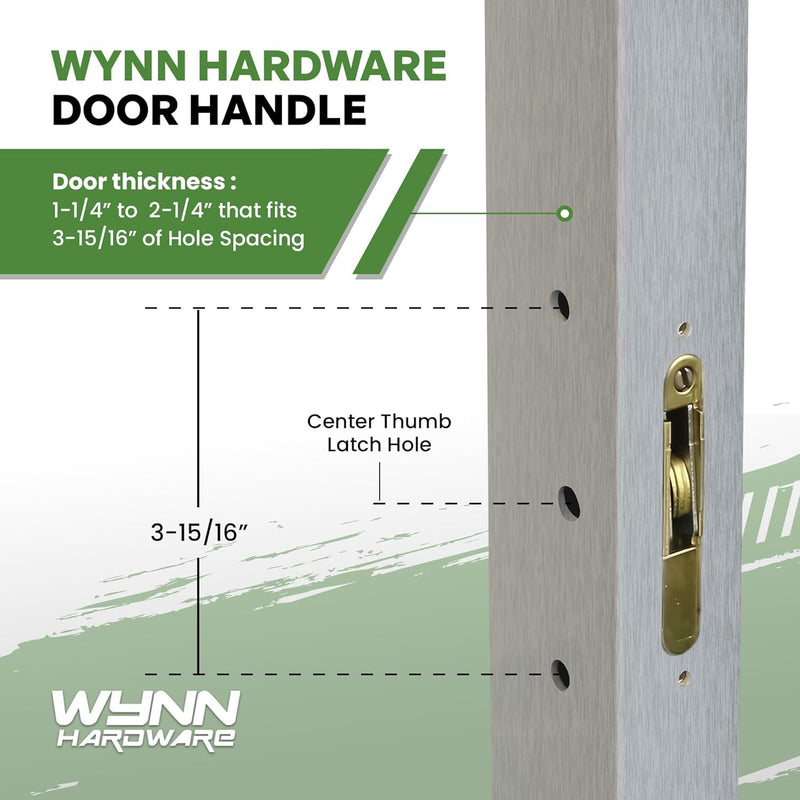 8.5" Legacy Sliding Patio Door Handle Set – Fits 3-15/16" Hole Spacing, 45° Mortise Lock, Non-Keyed, Center Latch, Black, Sash Controls 2265 – for 1-1/4" to 2-1/4" Thick Doors