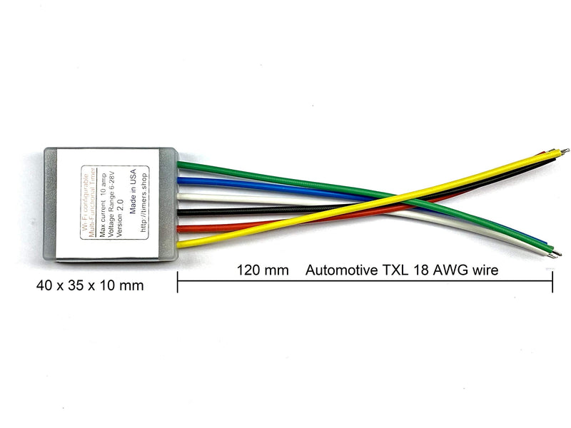Timer WiFi 10 AMP 6V 12V 18V 24V TIME ON Off DELAY CONFIGURABLE, Cycling and Optional Trigger