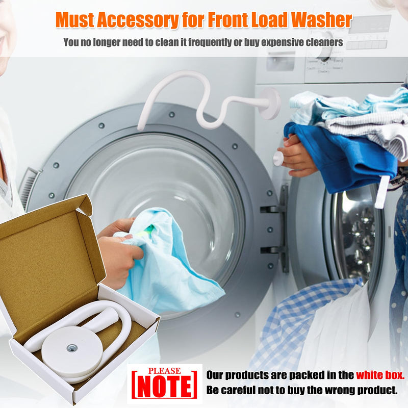 Front Load Washer Door Prop and Stopper - Magnetic Washing Machine Door Holder with 2.6-Inch Magnet Base, Removable Washer Door Stopper Keep Washer Door Open to Prevent Odors (White) White